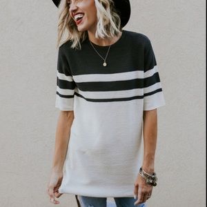 Roolee Striped Colorblock Top